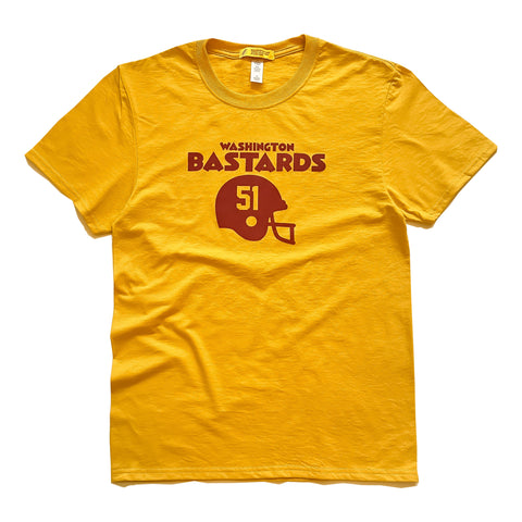 Bastards Football - Team T-Shirt (Gold/Maroon)