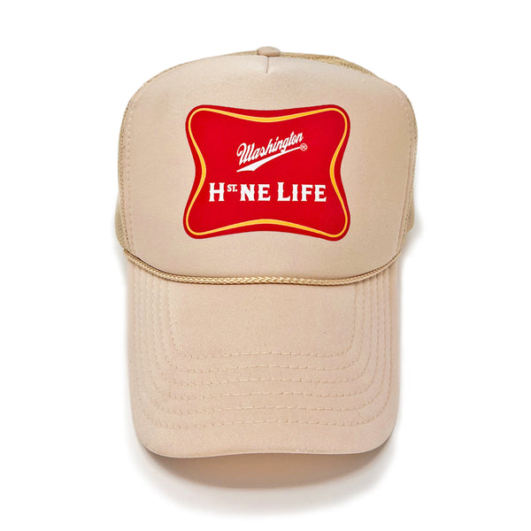 H ST NE Life Badge Cap (Tan)