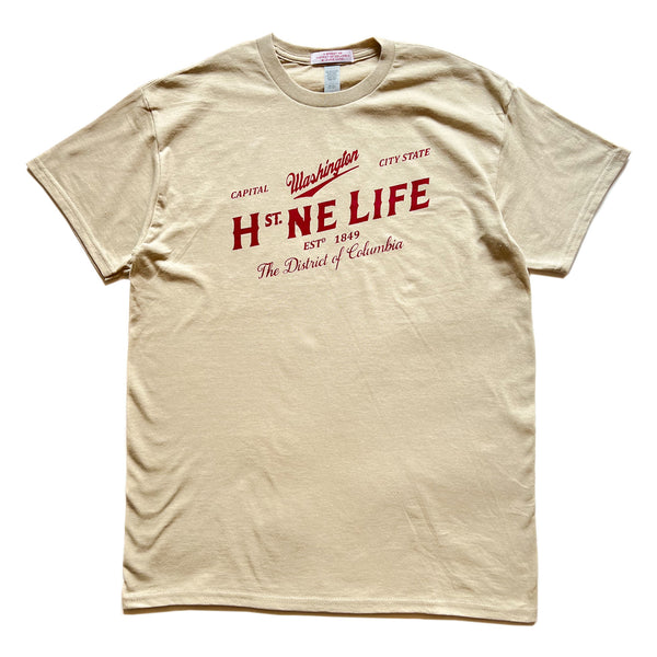 H ST NE The Life Label Tee (Khaki)