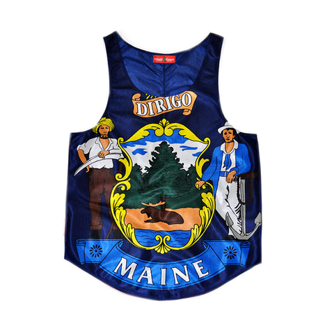 Maine "Pine Tree State" Flag Tank Top - CHRiS CARDi House of Design