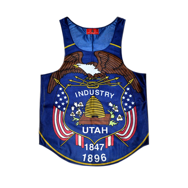 Utah "Beehive State" Flag Tank Top - CHRiS CARDi House of Design